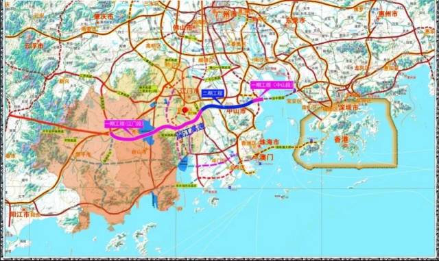 深江高速路線圖。