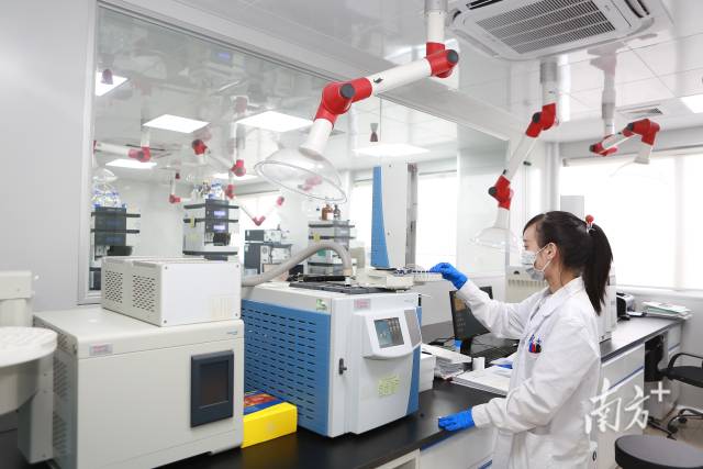 目前，廣東擁有藥品生產企業684家、醫療器械生產企業5052家，數量均居全國第一。圖為研發人員在實驗室中工作。張令 攝