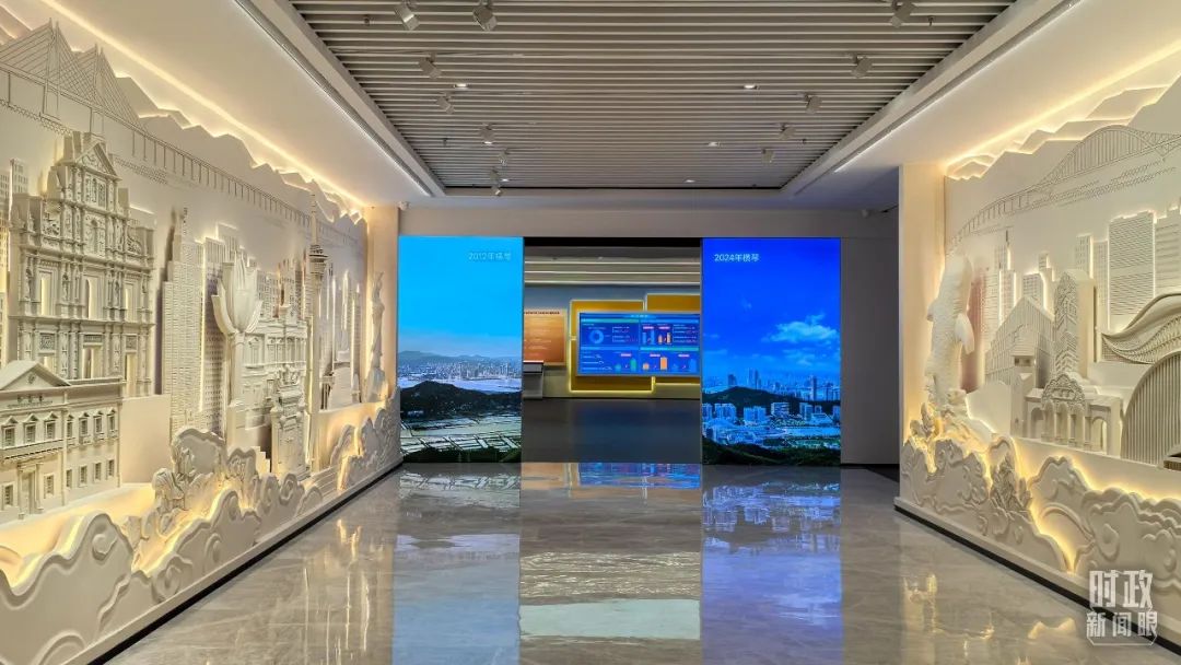 △“琴澳和鳴——橫琴粵澳深度合作區建設主題展”。(總臺央廣記者潘毅拍攝) △“琴澳和鳴——橫琴粵澳深度合作區建設主題展”。(總臺央廣記者潘毅拍攝)