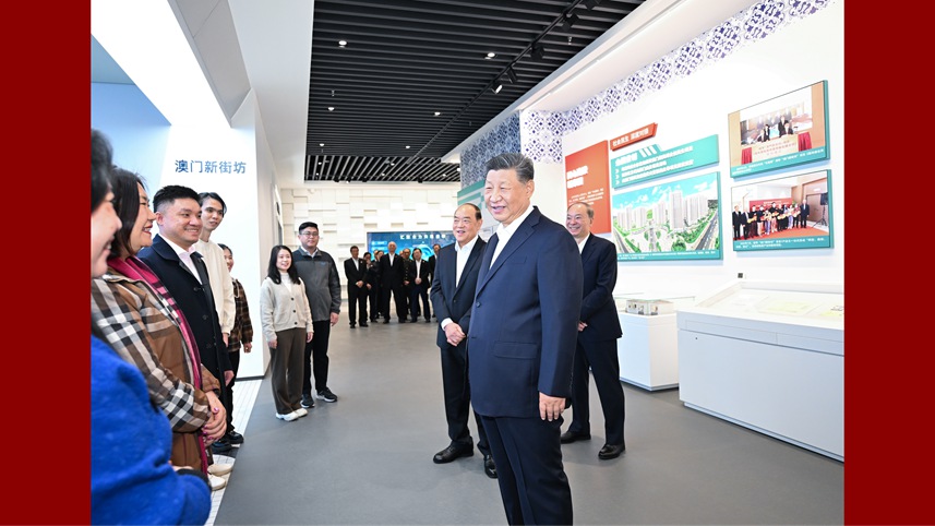 Xi inspeciona Zona de Coopera??o Aprofundada Guangdong-Macau em Hengqin