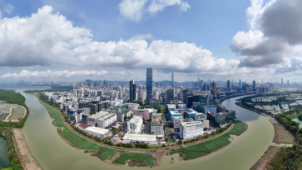 這是河套深港科技創新合作區（無人機全景照片，4月24日攝）。新華社記者 梁旭 攝