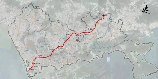 深惠城際線路示意圖（以實際建成為準）