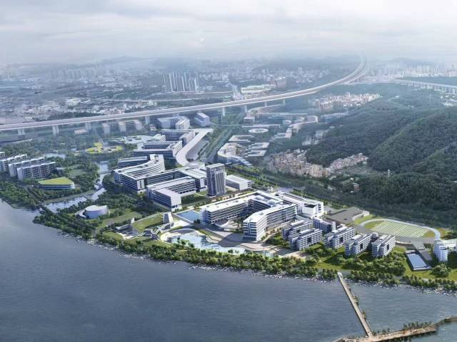 大灣區大學濱海灣校區效果圖。