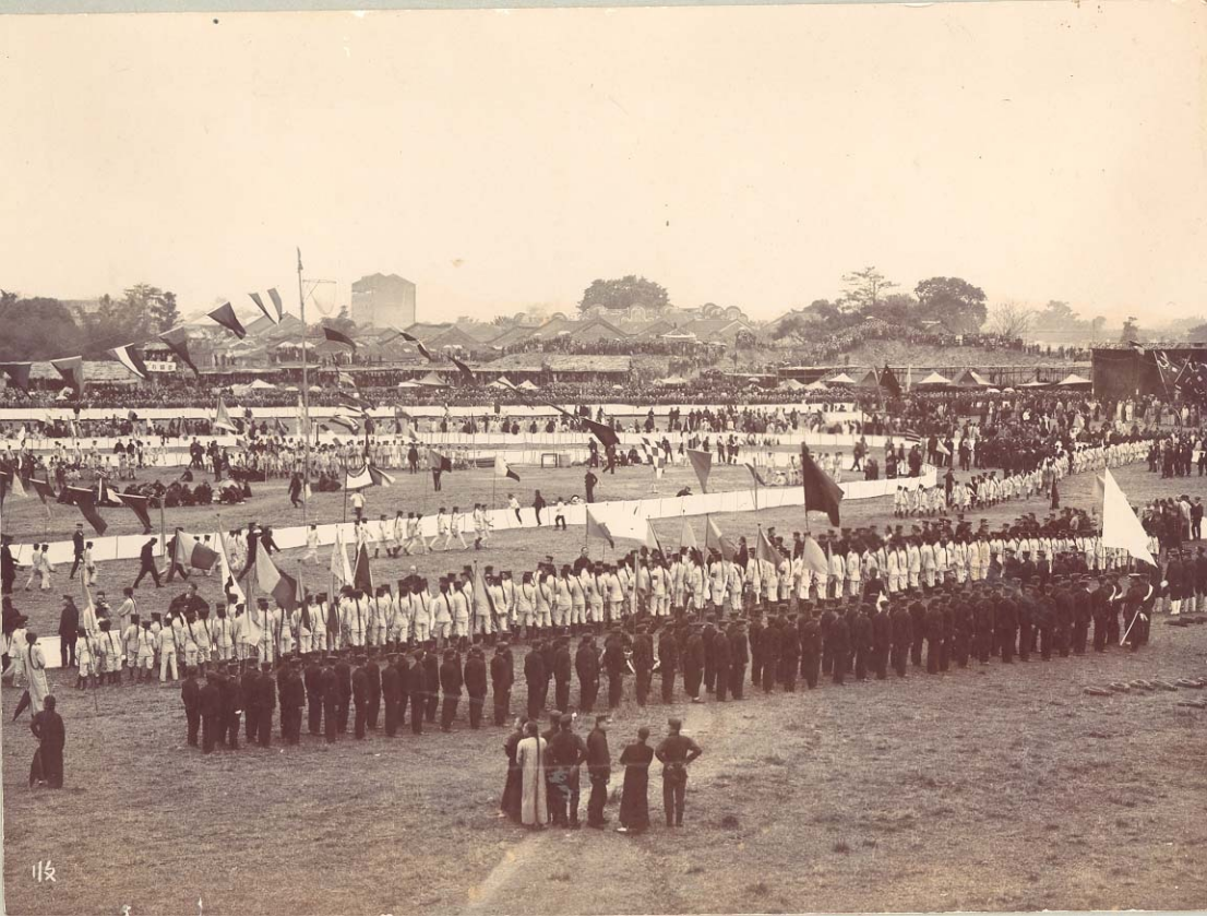 1906年1月，廣東省大運動會，廣州及周邊的17所新式學校參賽。資料圖片