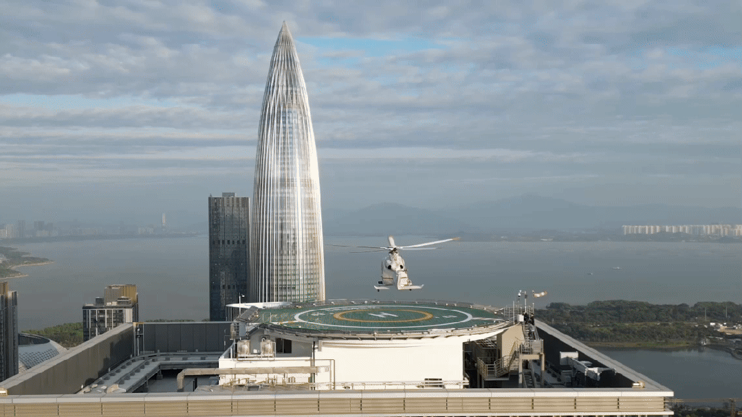 圖為大灣區(qū)低空出行。