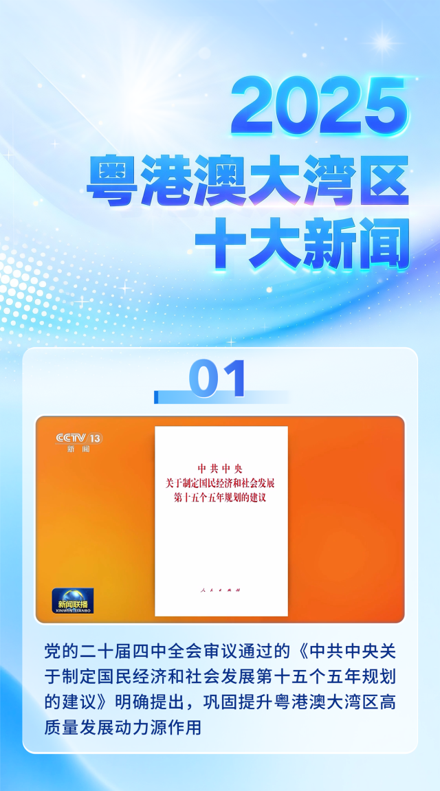 中央廣播電視總臺發布2025年粵港澳大灣區十大新聞