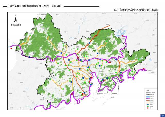 胡慧建團隊設計的珠三角地區(qū)水鳥廊道建設規(guī)劃